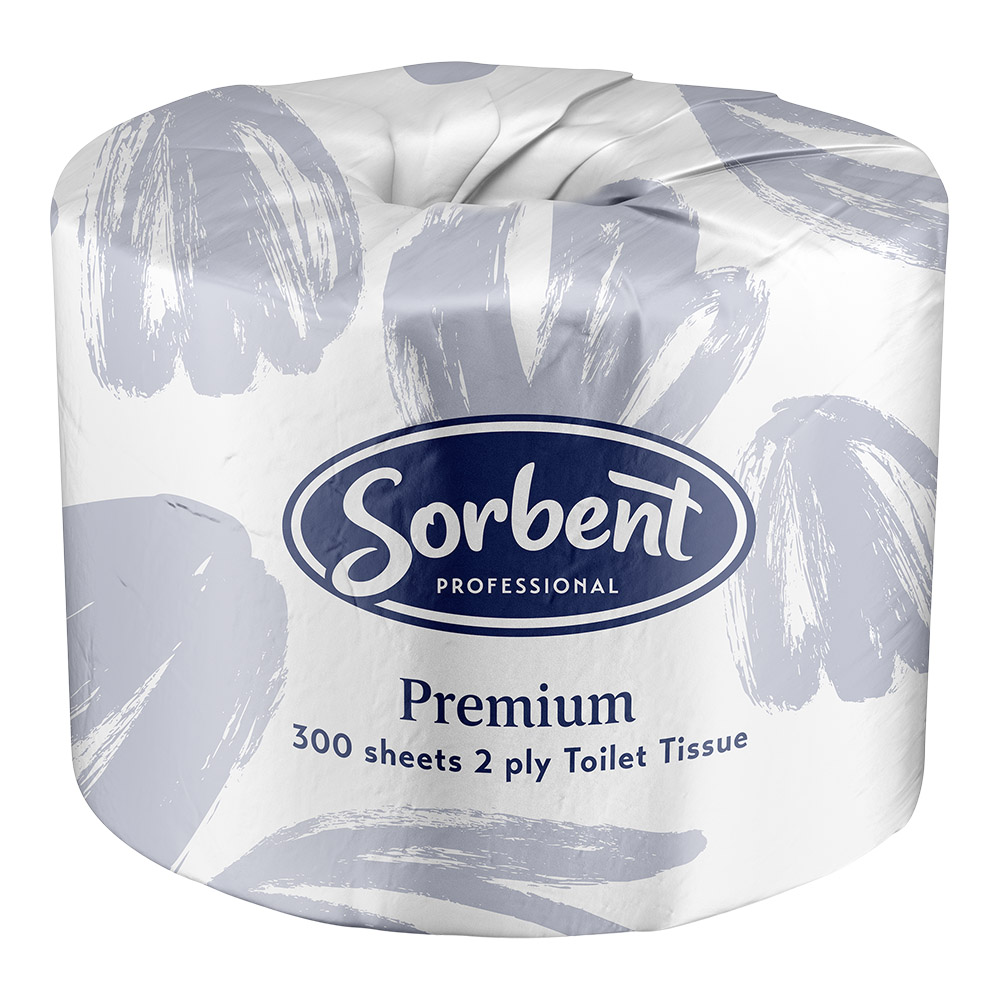 Sorbent Professional Premium Toilet Tissue Roll 2ply 300 Sheets X 48 